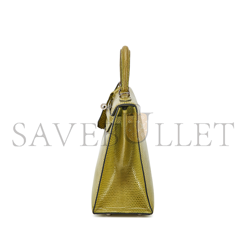 H**mes master kelly 28 lizard skin anise green gold buckle hardware (28*22*10cm)